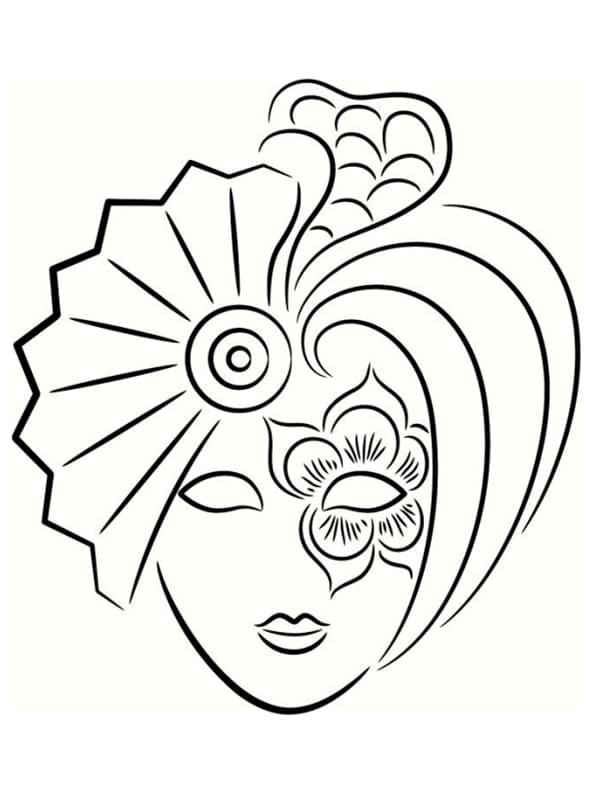 Coloriage Masque Pour Carnaval Imprimer