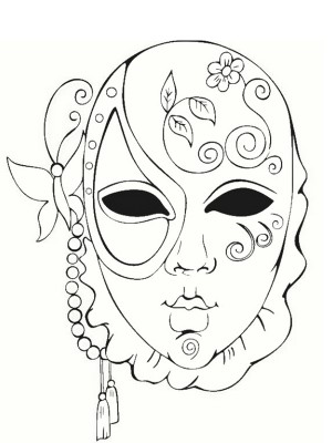 Coloriage Masque Mardi Gras