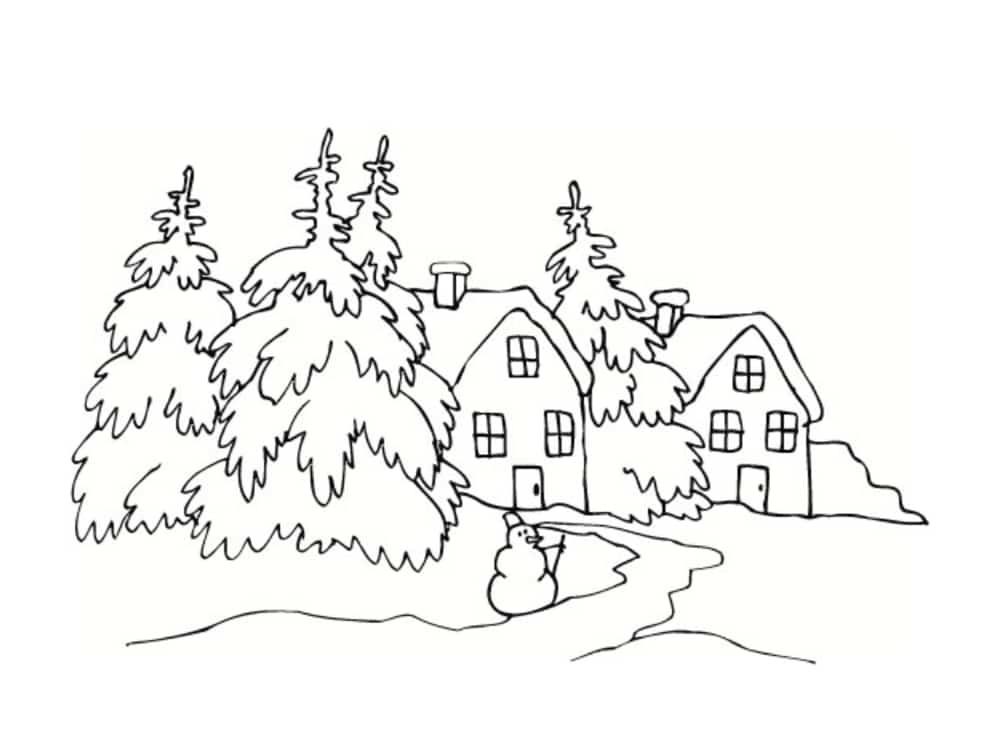 Coloriage hiver  24 dessins à imprimer