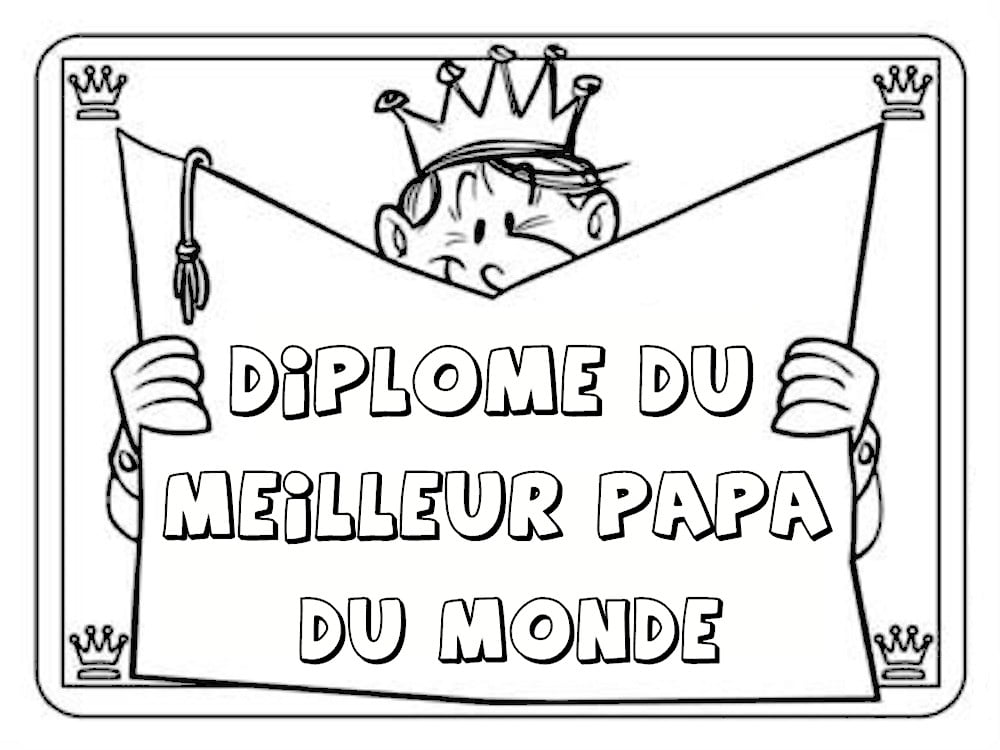 Dipl me Du Meilleur Papa 9 Mod les Imprimer