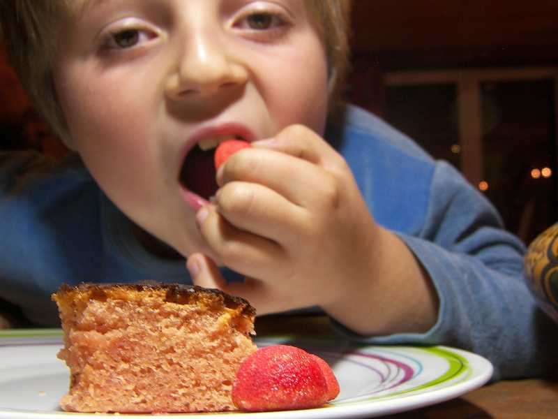 gâteau fraises haribo