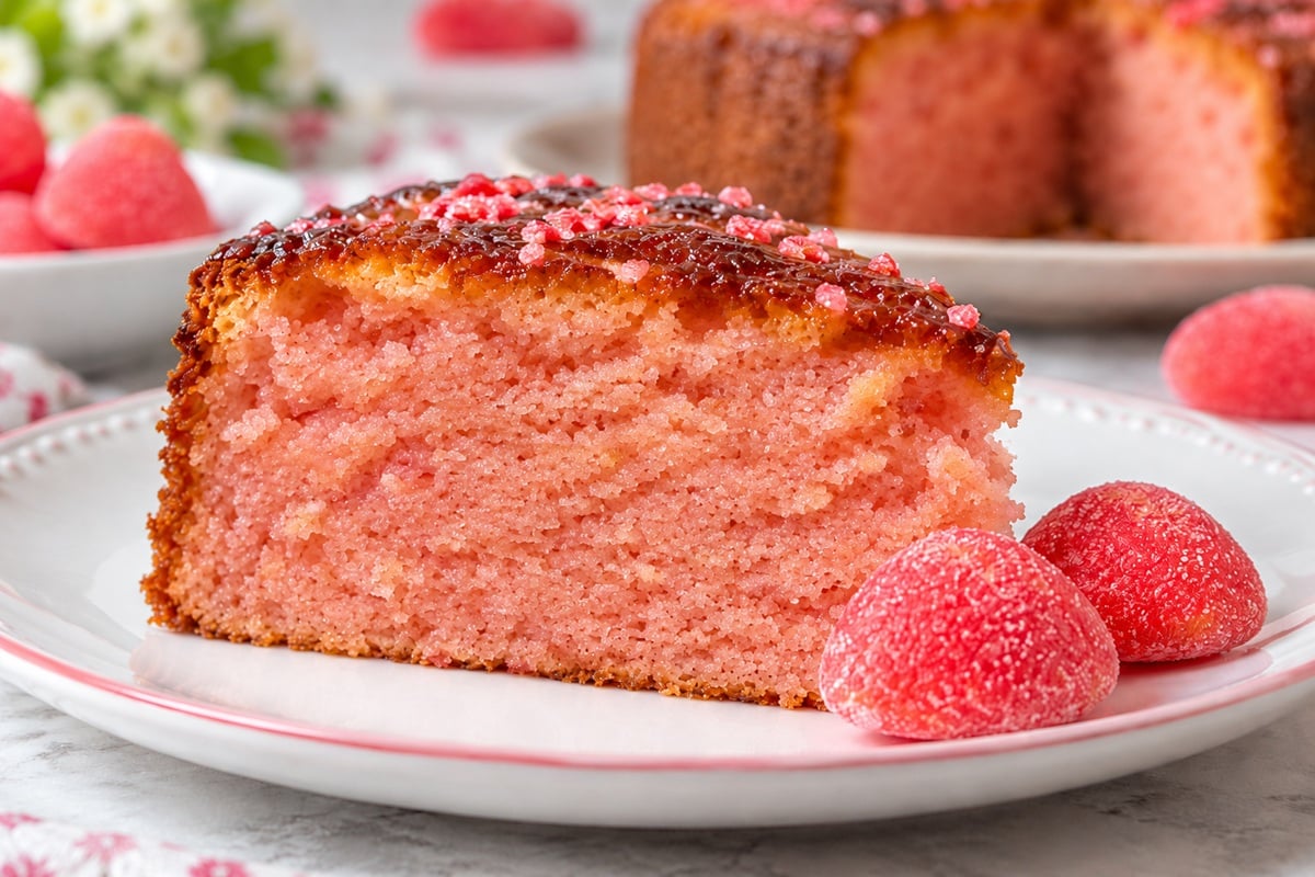 part de gâteau aux fraises Tagada