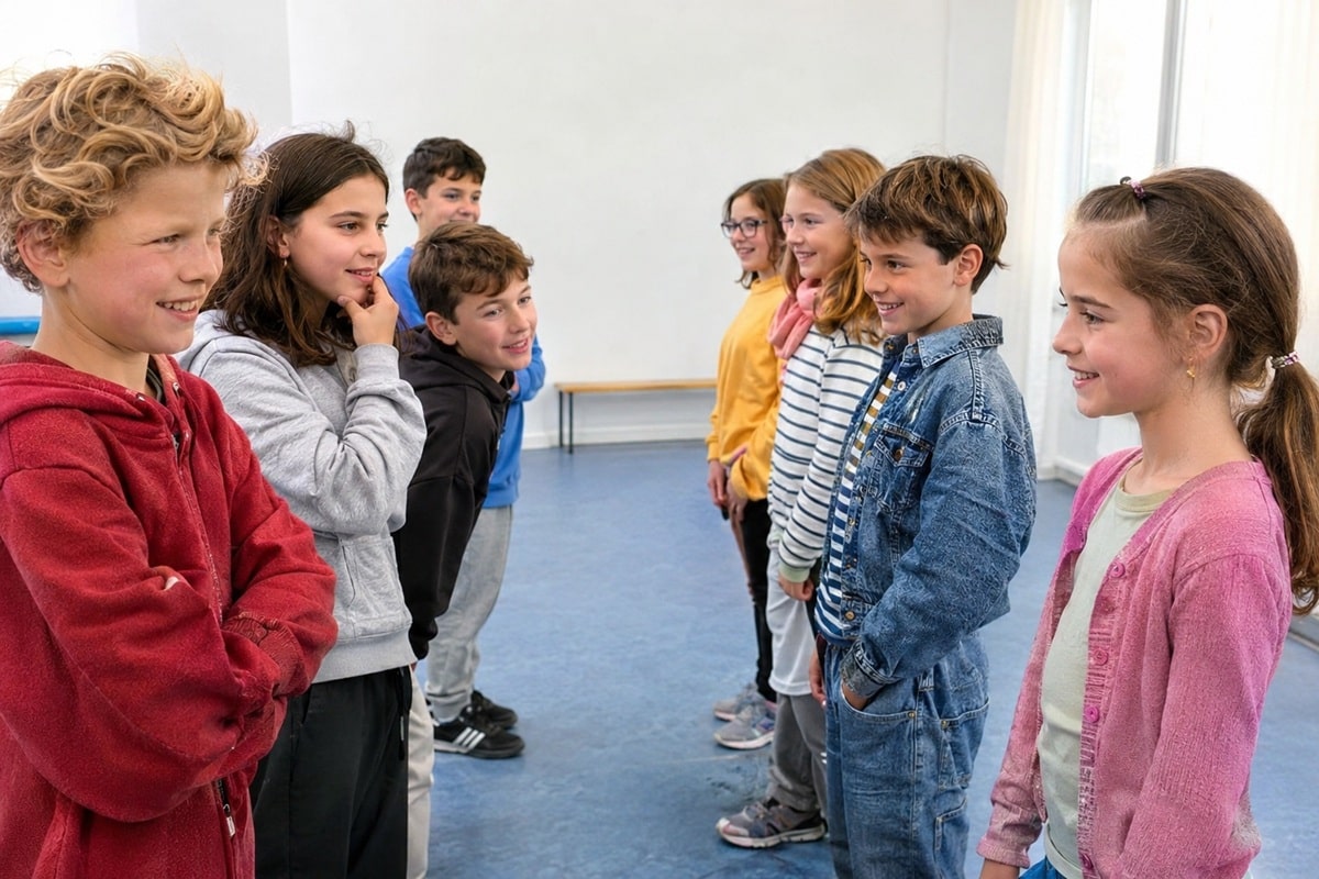 des enfants jouent au jeu observe moi