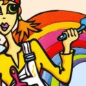 Chambre ado déco : un mur en arc-en-ciel