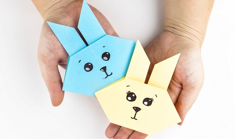 origami tête de lapin facile