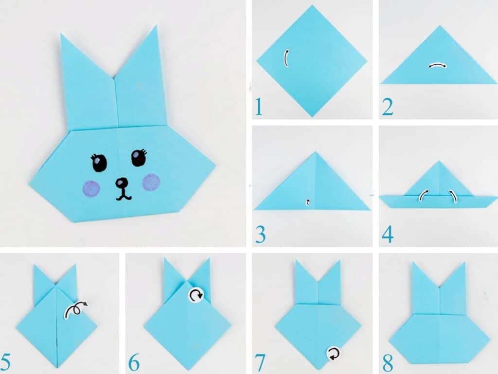origami tête de lapin