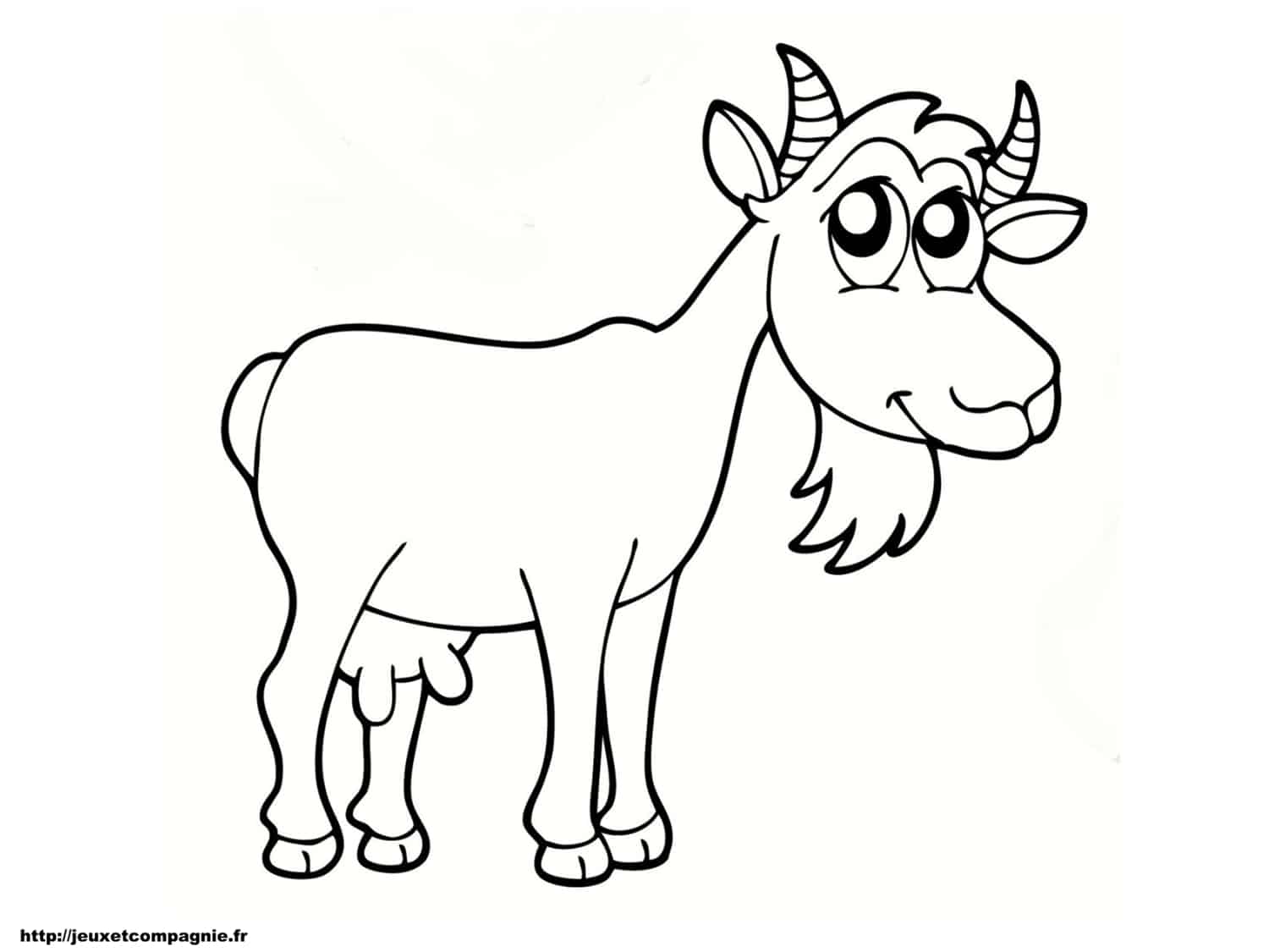 coloriages animaux ferme · coloriage biquette