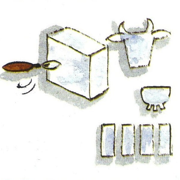 bricolage vache avec brique de lait