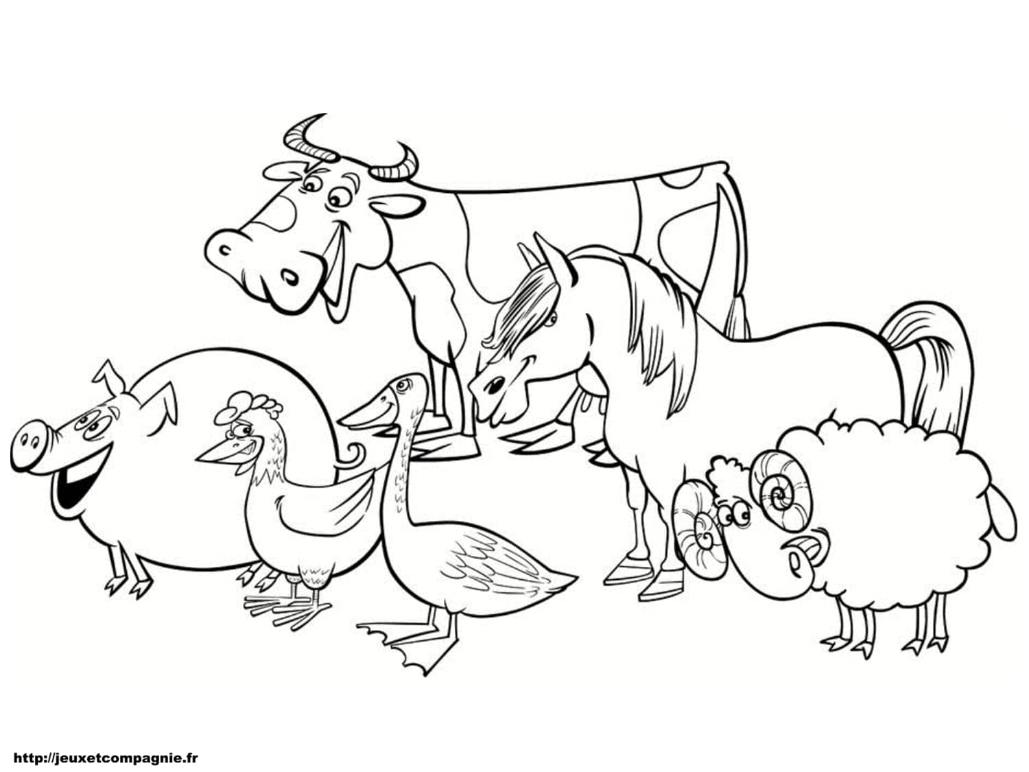 coloriages animaux de la ferme