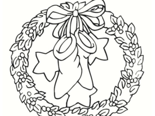 coloriage couronne noel