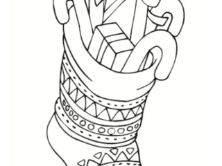 dessin chaussette noel