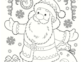 pere noel dessin a colorier
