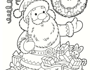 pere noel en coloriage