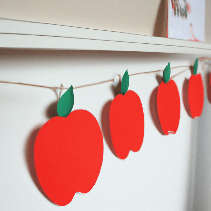 guirlande pommes rouges