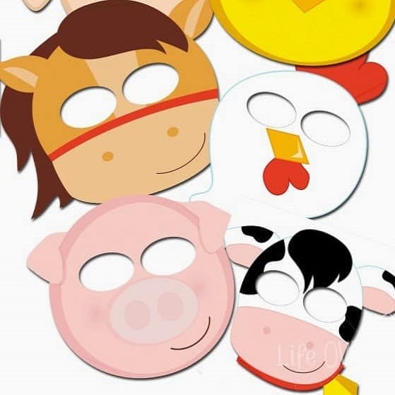 masques animaux de la ferme
