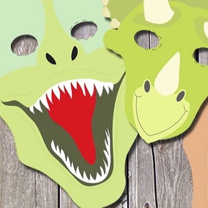 masque dinosaure à imprimer