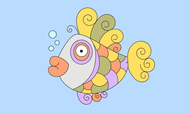 coloriage poisson