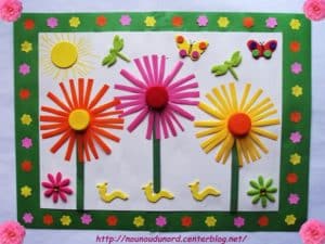 tableau fleur enfant