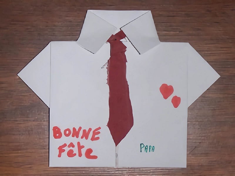 bricolage carte chemise