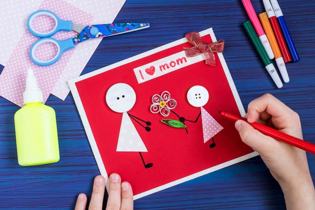 bricolage fête des mères en papier