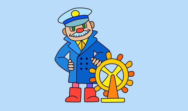 coloriage capitaine