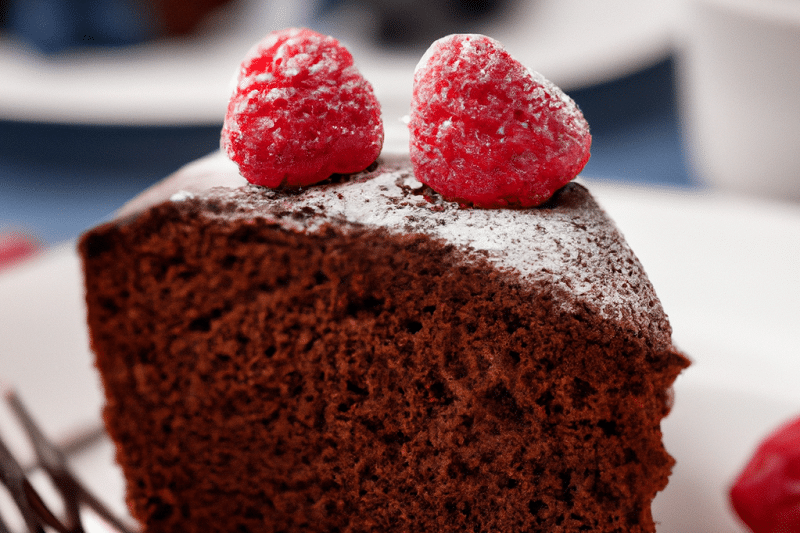 part de gâteau au chocolat sans oeuf