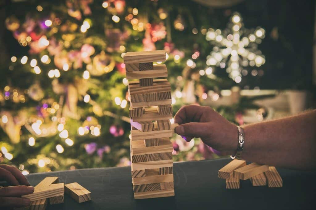 jeu jenga noel en famille