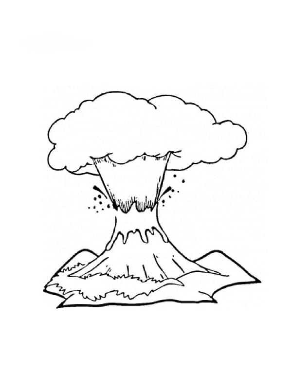 dessin volcan