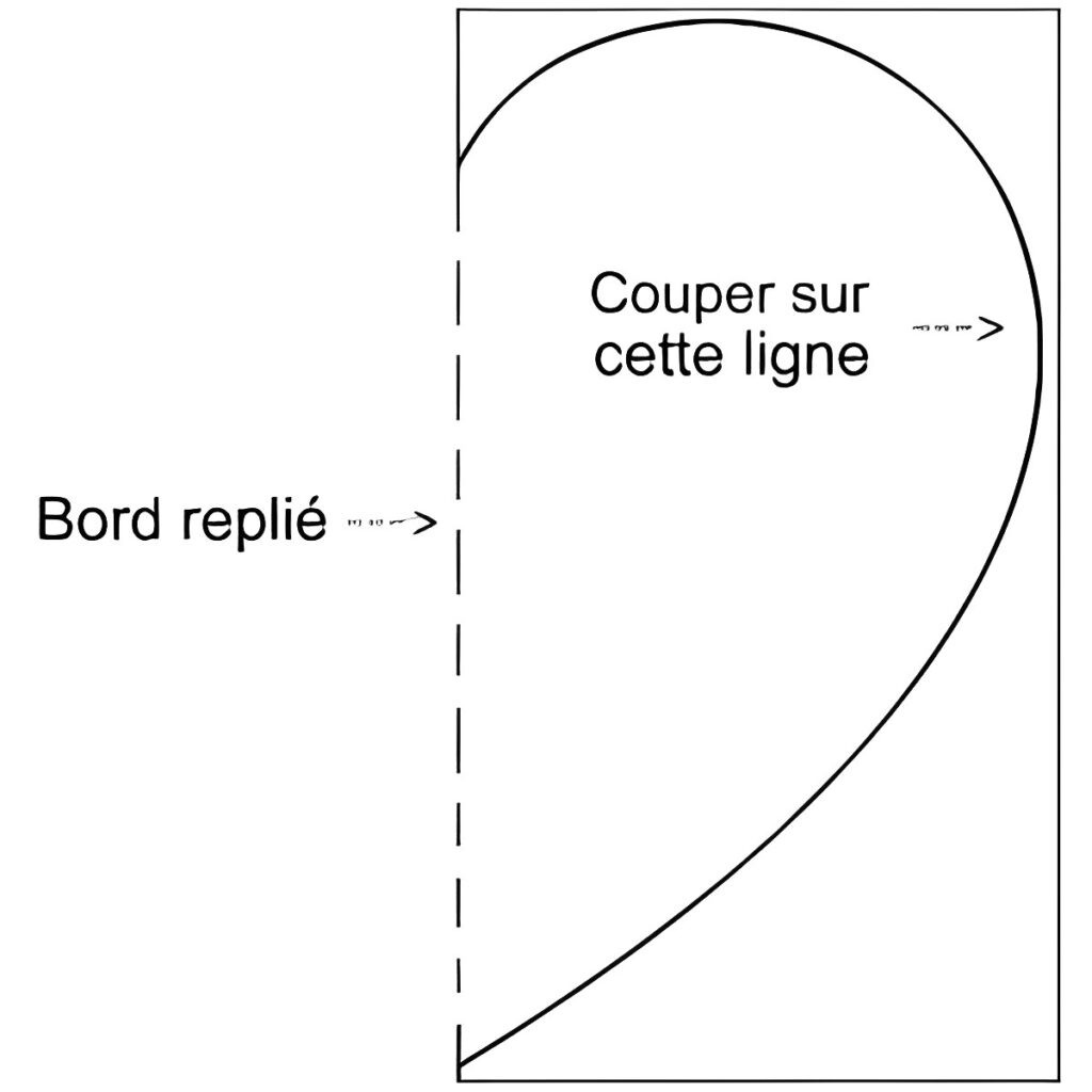 découper un cœur en papier