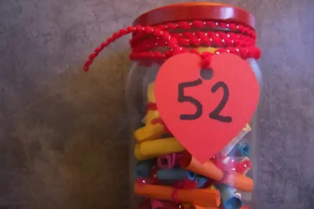 bocal à messages d'amour