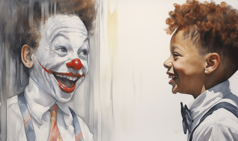 le clown et l'enfant histoire courte