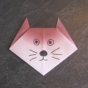 origami tete de chat
