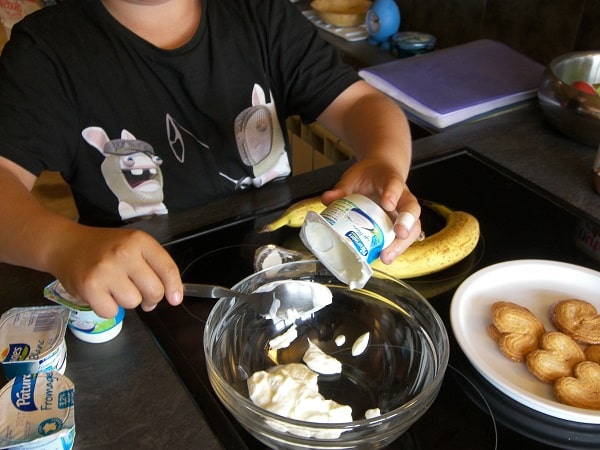 verrine banane nutella