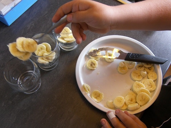 verrines banane et nutella