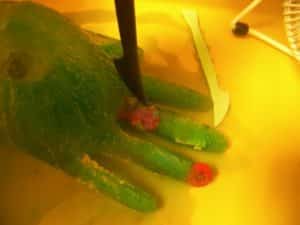 expérience sel et glace halloween