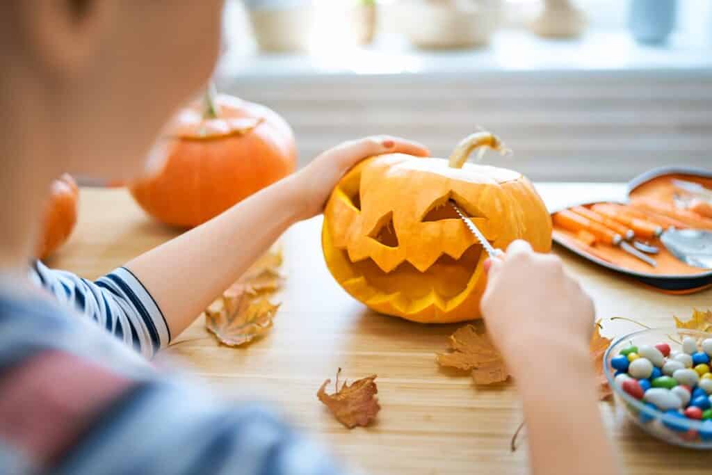 la sculpture de citrouille symbole d'halloween