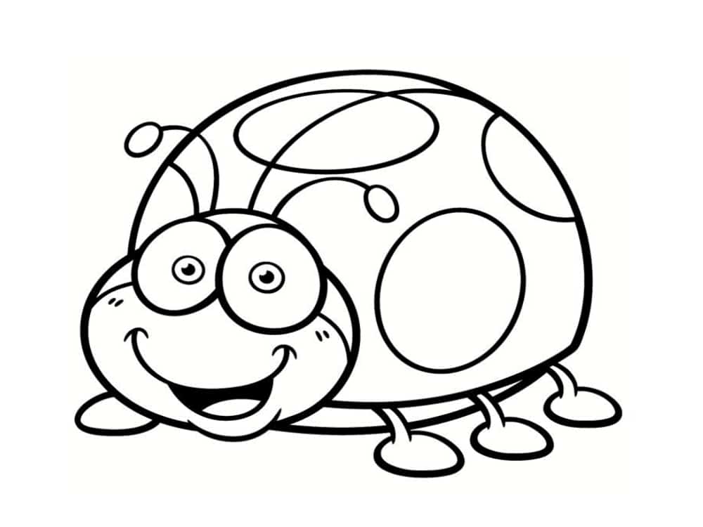 Coloriage204: coloriage de coccinelle