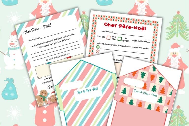 18 lettres au Père-Noël à imprimer