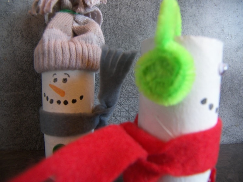 faire un bonhomme de neige avec un rouleau