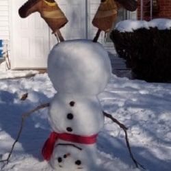 bonhomme de neige à l'envers