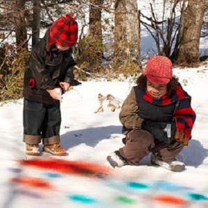 neige colorée