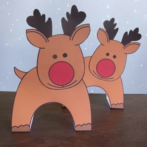 rudolph le renne en papier