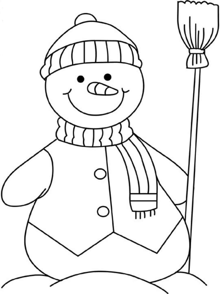 coloriage bonhomme de neige 20 dessins