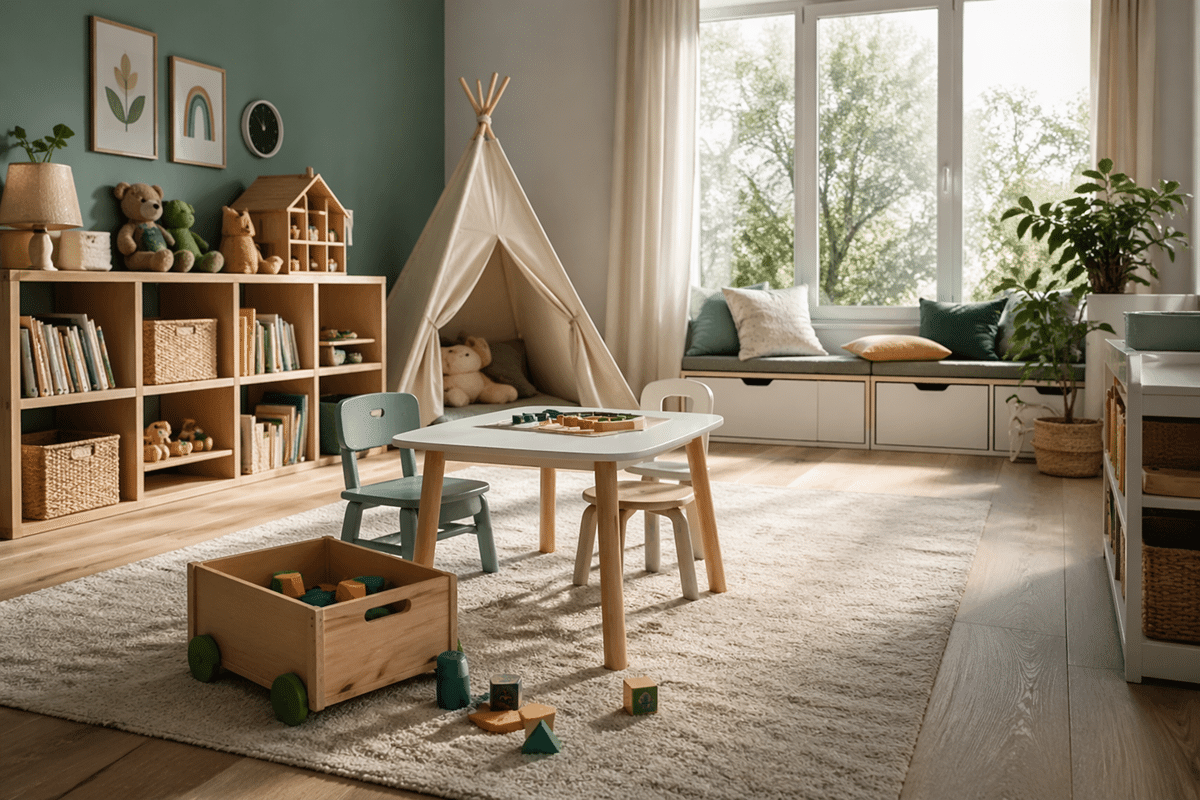salle de jeux pour enfant bien aménagée