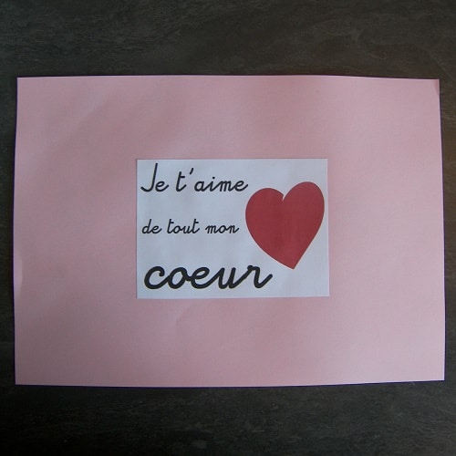 Enveloppe de la st Valentin