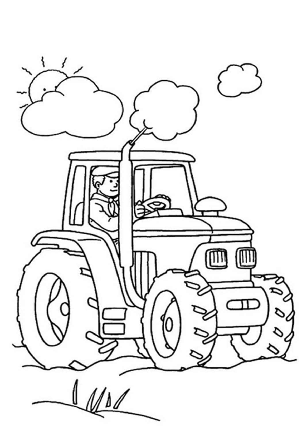 coloriage tracteur