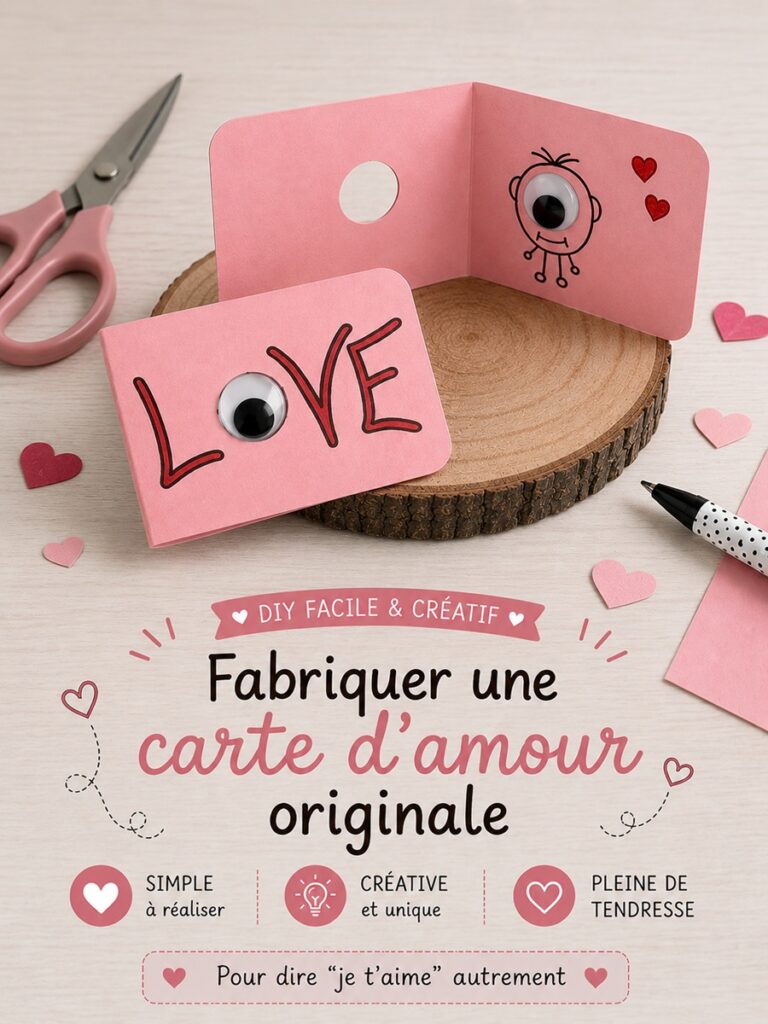 fabriquer carte d'amour insolite
