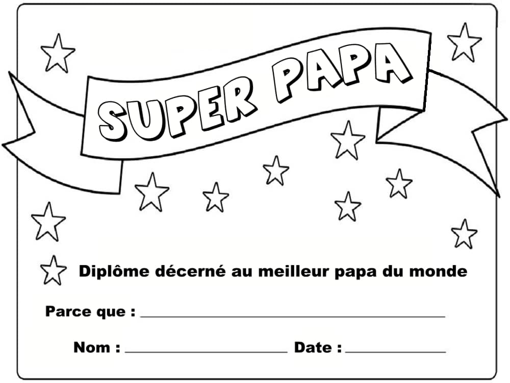 diplome meilleur papa