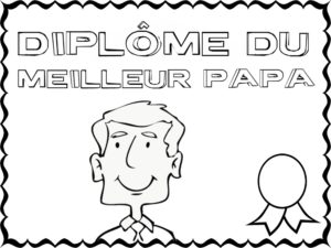diplome du meilleur papa à imprimer
