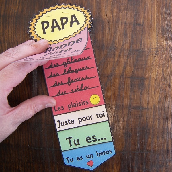 Livret à cachettes pour papa
